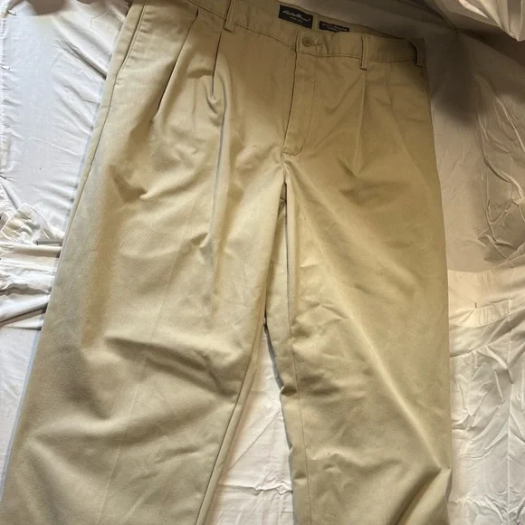 Eddie Bauer | Pants | Eddie Bauer Dress Pants Wrinkle Resistant Relaxed Fit  Flat Front Mens 38 Beige | Poshmark